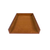 Rustic (Sienna) Brown Leather Letter Tray, Legal Size